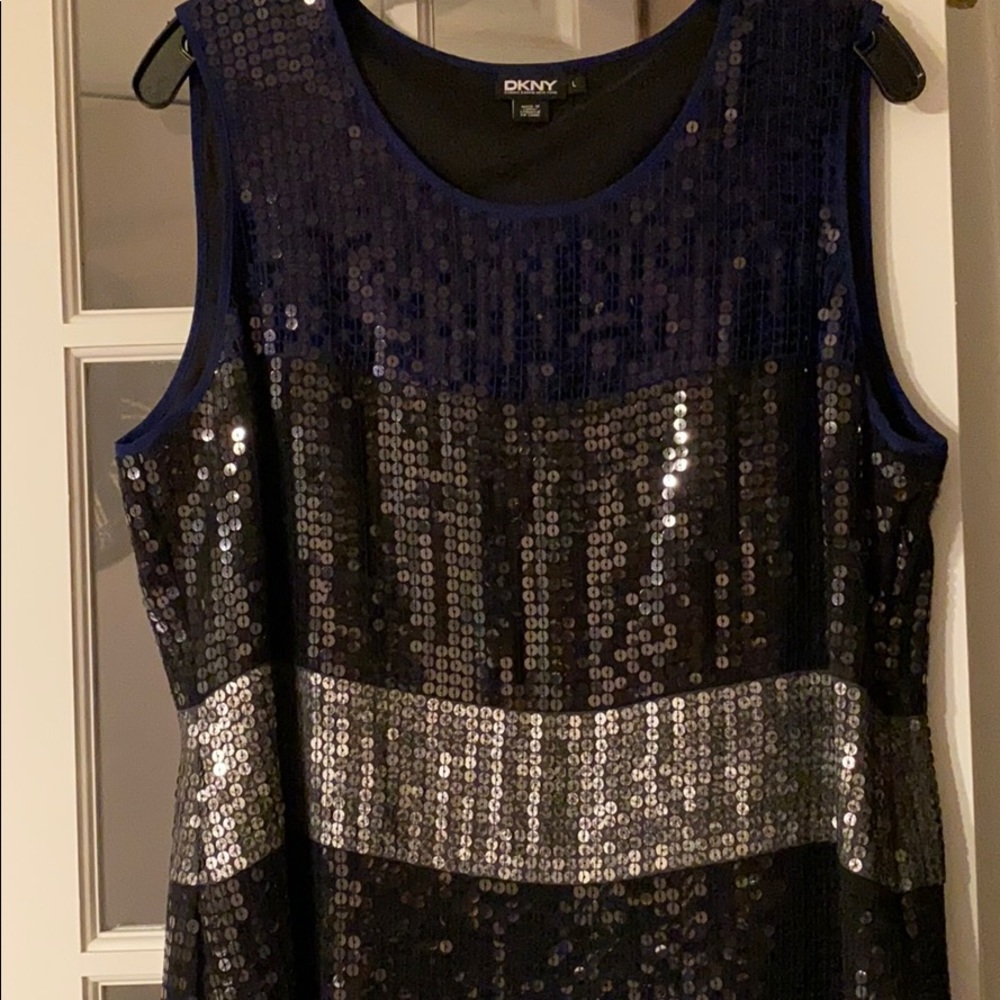 DKNY tank with sequins